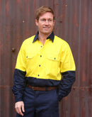 SW54 COTTON DRILL SAFETY SHIRT