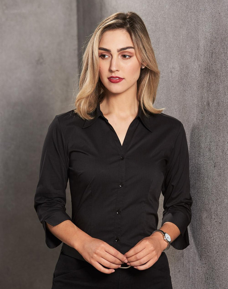 BS07Q Women's Teflon Executive 3/4 Sleeve Shirt