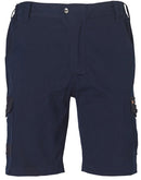 WP23 MENS STRETCH CARGO WORK SHORTS WITH DESIGN PANEL TREATMENTS