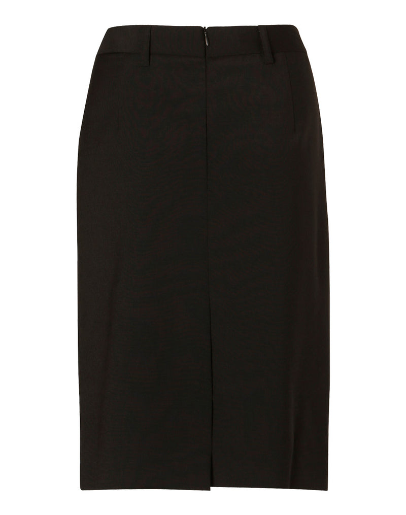 M9470 Women's Wool Blend Stretch Mid Length Lined Pencil Skirt