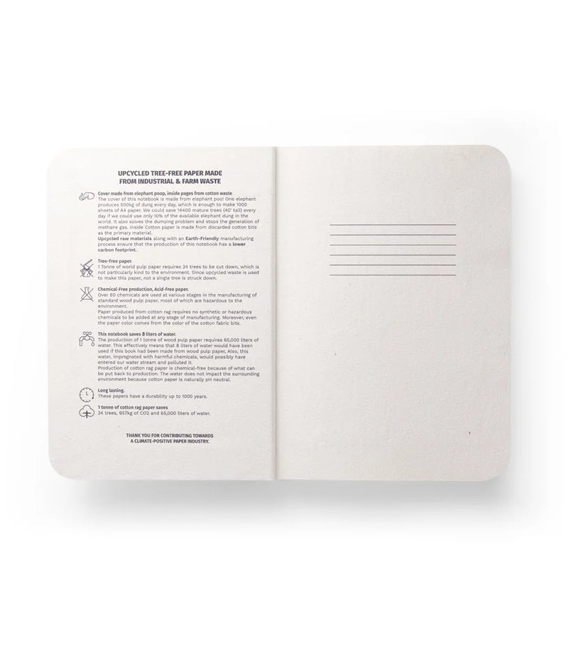 Organic Elephant Matter Semi-Rigid A5 Notepad