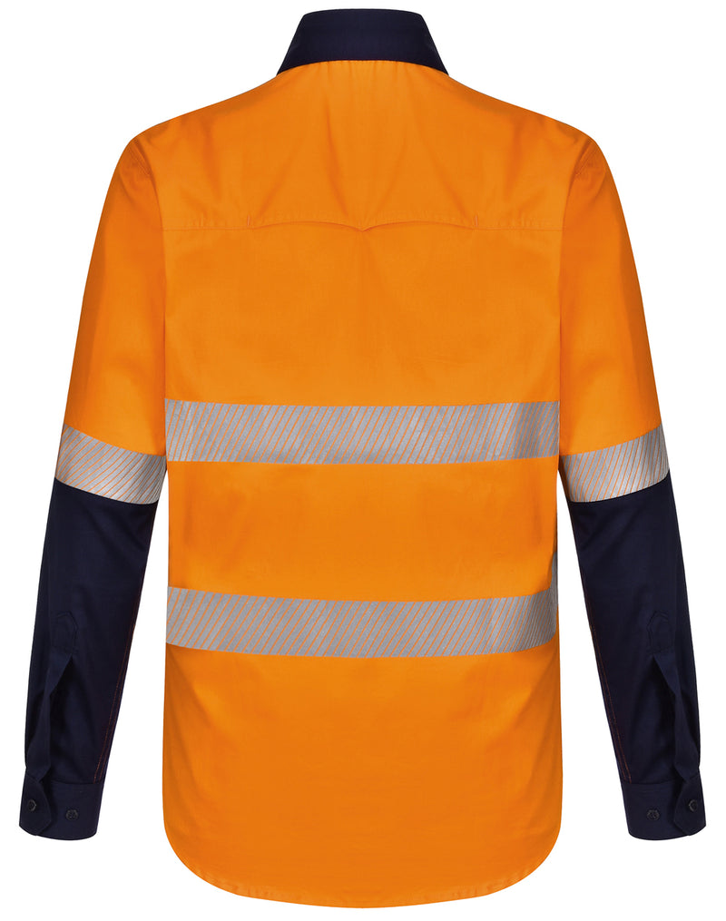 SW83 UNISEX HI VIS COOL-BREEZE SAFETY LS SHIRT (SEGMENTED TAPE)