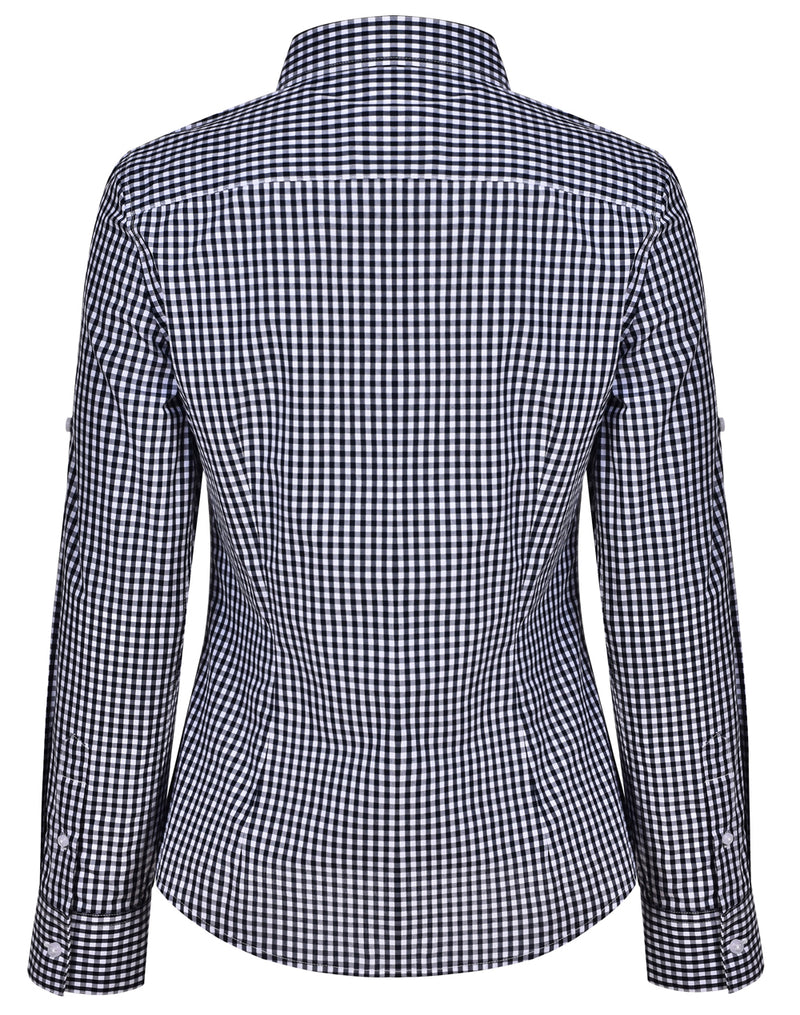 M8300L Ladies’ Gingham Check Long Sleeve Shirt