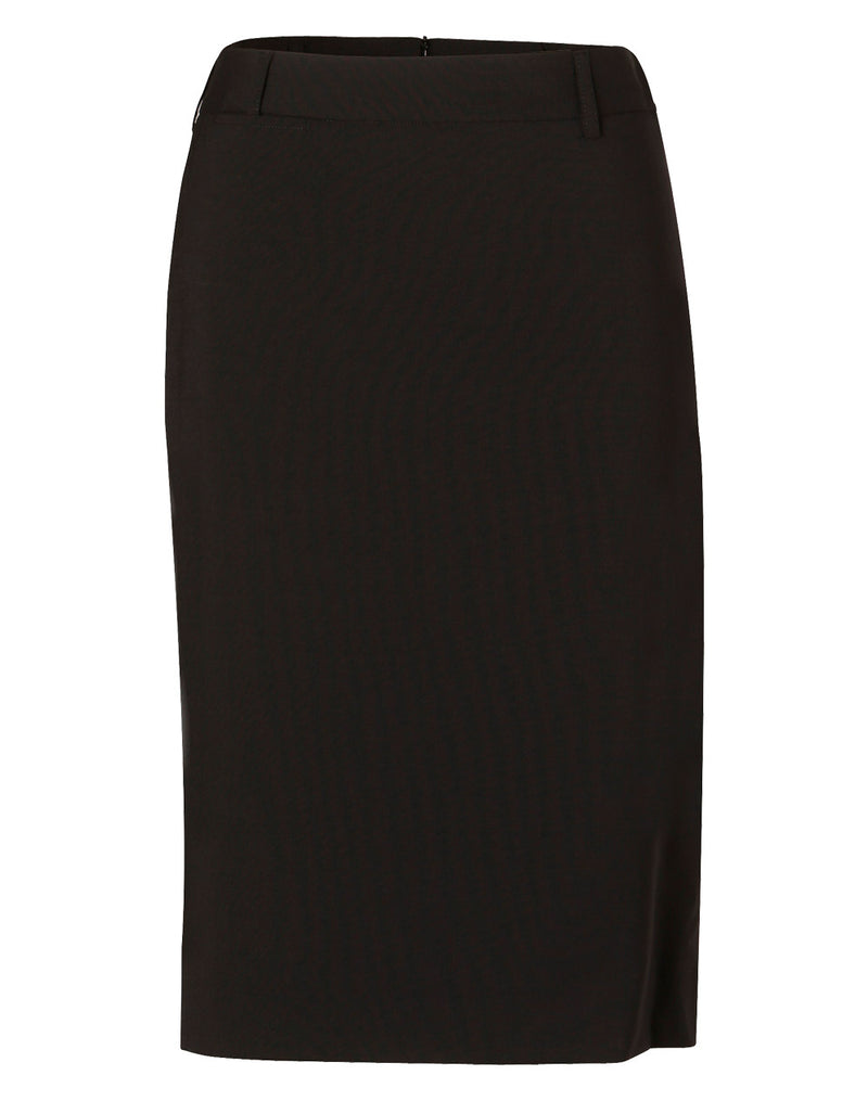 M9470 Women's Wool Blend Stretch Mid Length Lined Pencil Skirt