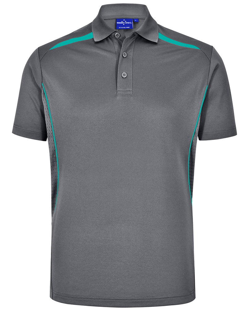 PS93 MENS SUSTAINABLE POLY/COTTON CONTRAST SS POLO