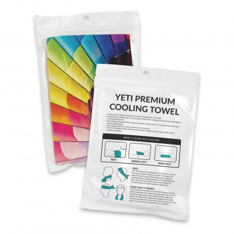 Yeti Premium Cooling Towel - Full Colour - Pouch