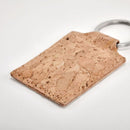 Rectangular cork key ring
