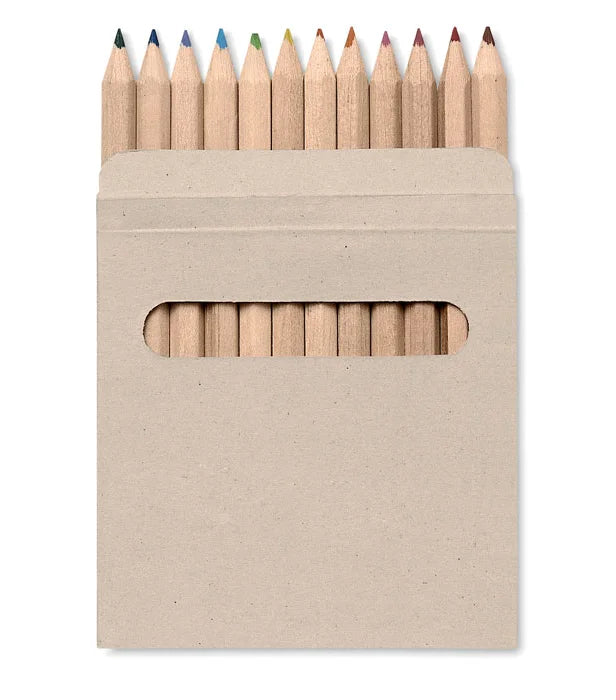 12 coloured pencils in natural Carton box