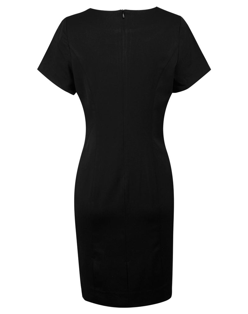 M9282 Ladies’ Poly/Viscose Stretch, Short Sleeve Dress