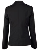 M9201 Ladies’ Wool Blend Stretch One Button Cropped Jacket