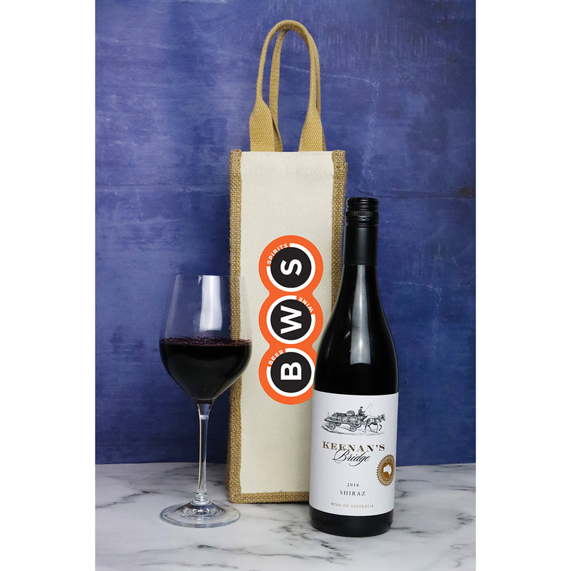 Jute Single Wine Bag