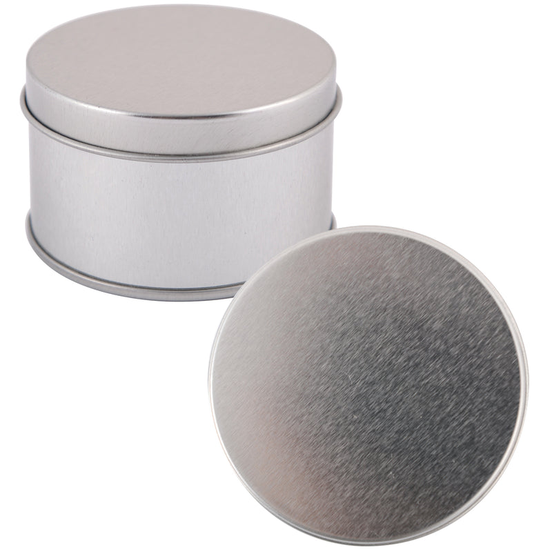 LL340.Silver Round Tin
