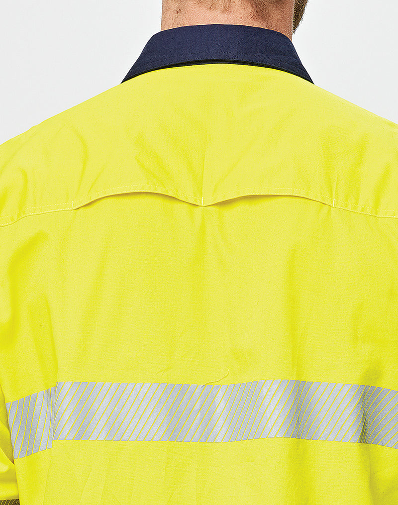 SW83 UNISEX HI VIS COOL-BREEZE SAFETY LS SHIRT (SEGMENTED TAPE)