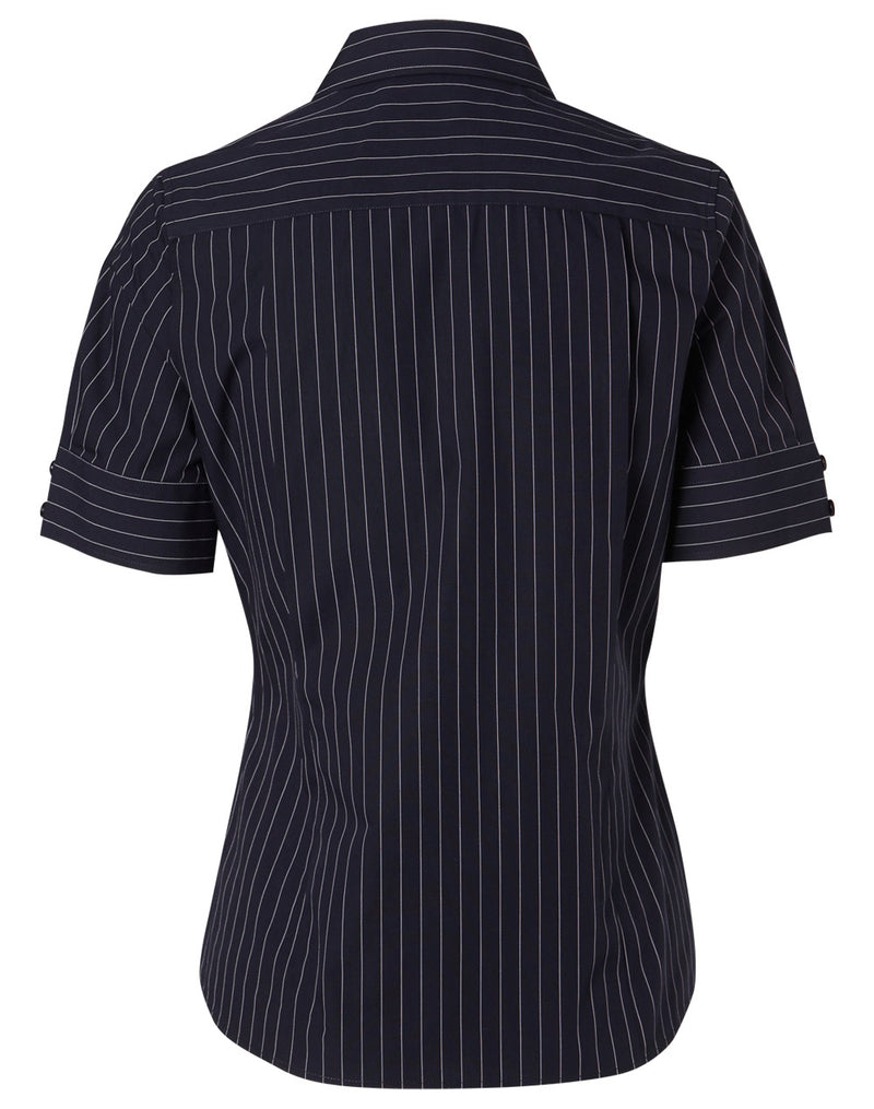 M8224 Women's Pin Stripe Short Sleeve Shirt