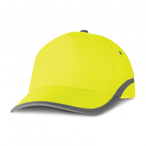 Yellow Hi Viz Cap that can have a logo printed onto front.