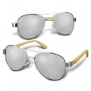 Aviator Mirror Lens Sunglasses - Bamboo