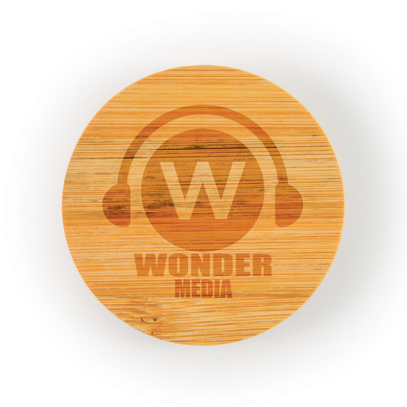 LL4998.Discus Bamboo Bottle Opener Coaster