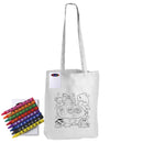 LL5521.Colouring Long Handle Cotton Bag & Crayons