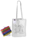 LL5521.Colouring Long Handle Cotton Bag & Crayons