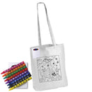 LL5521.Colouring Long Handle Cotton Bag & Crayons