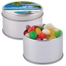 LL3402.Assorted Colour Mini Jelly Beans in Silver Round Tin