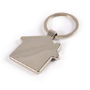 LL3522.House Bamboo Zinc Keytag