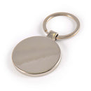 LL3524.Circle Bamboo Zinc Keytag