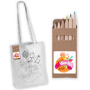 LL5524.Colouring Long Handle Cotton Bag & Pencils
