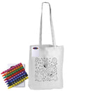 LL5521.Colouring Long Handle Cotton Bag & Crayons