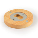 LL4998.Discus Bamboo Bottle Opener Coaster