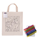 LL5522.Colouring Short Handle Calico Bag & Crayons