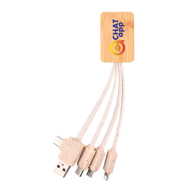 LL9437.Oracle Square Bamboo Charging Cable