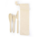 LL8790.Delish Eco Cutlery Set in Calico Pouch