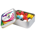 LL334.Assorted Colour Mini Jelly Beans in Silver Rectangular Tin