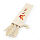 LL8790.Delish Eco Cutlery Set in Calico Pouch